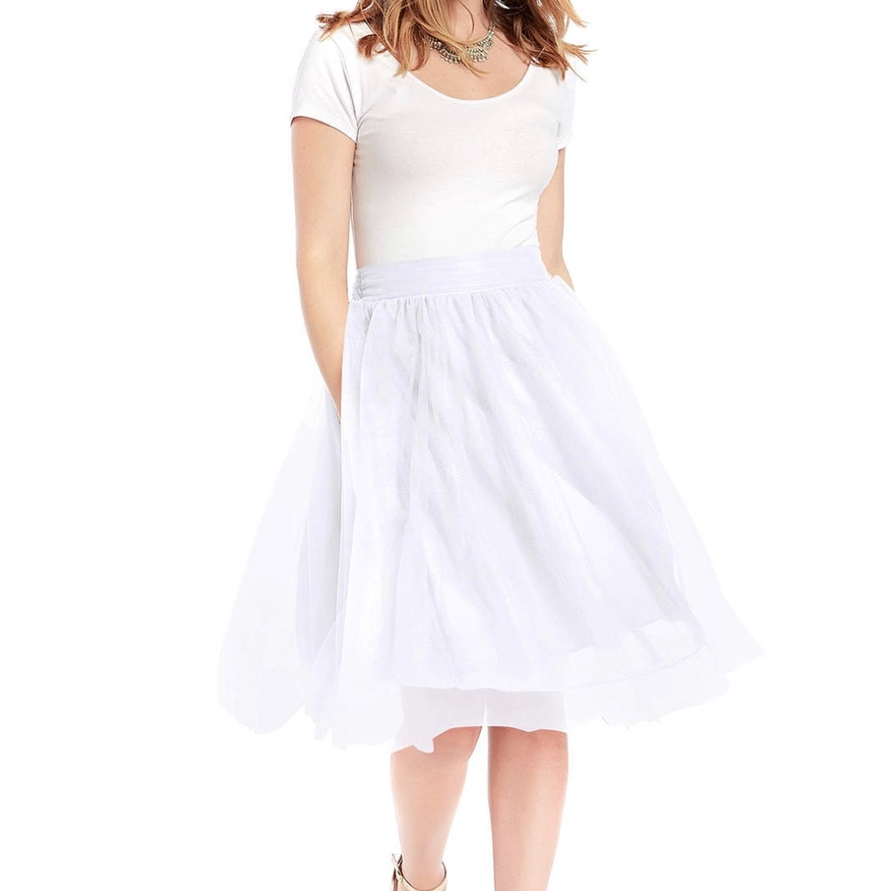 White Azazie Sylvia Skirt